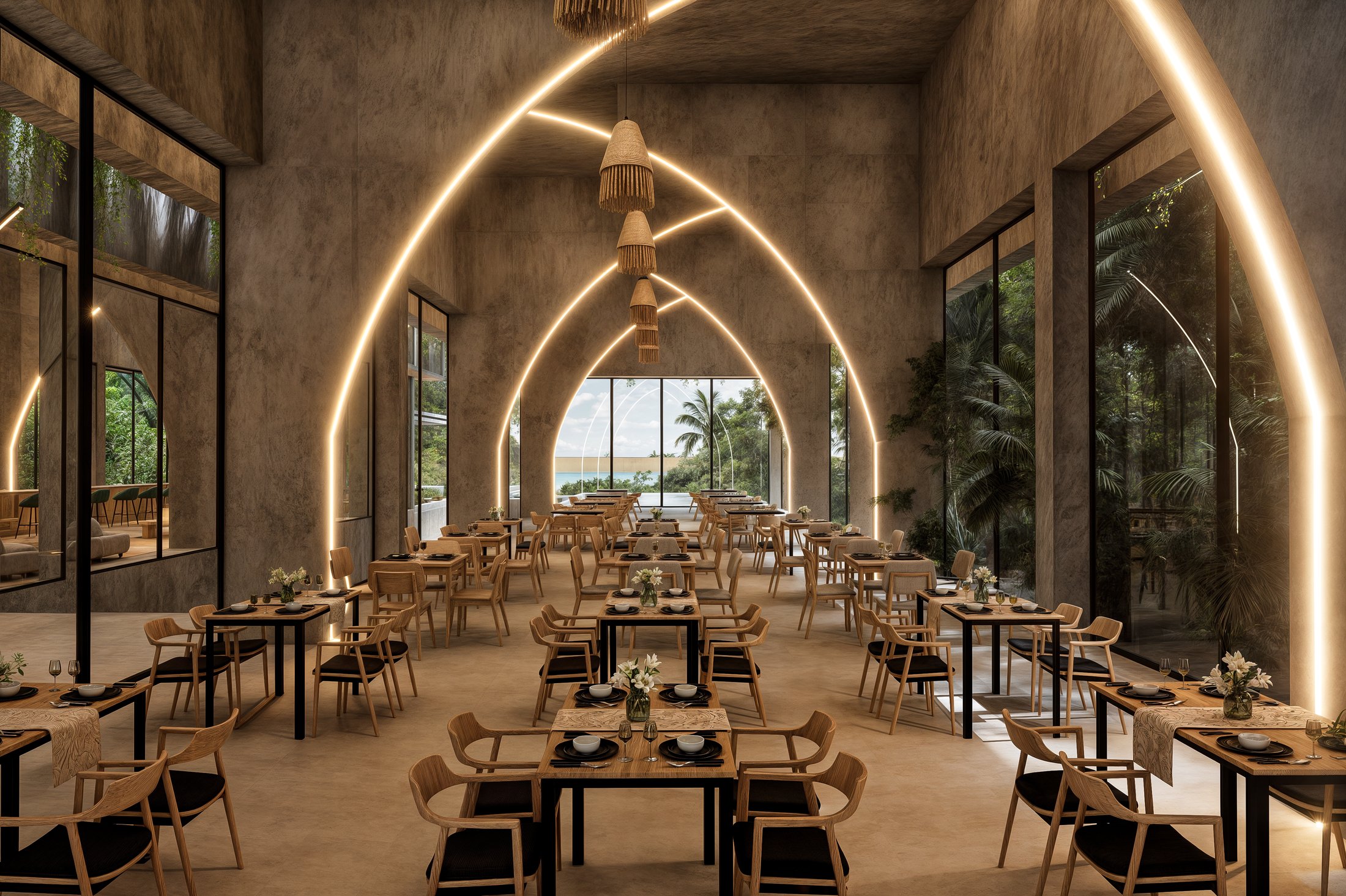 Restaurante de autor sobre el agua