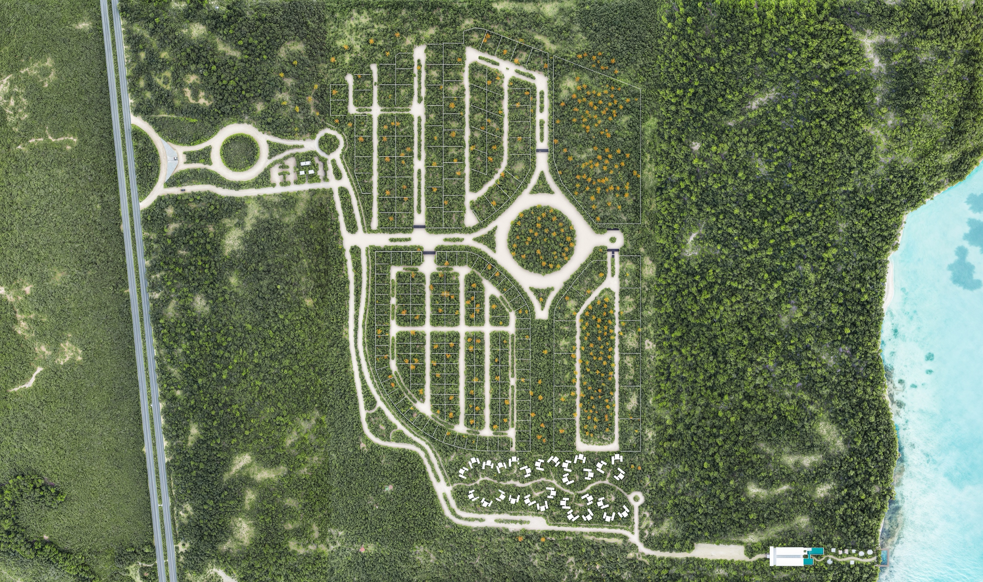 Master Plan 3D de The Reserve Bacalar